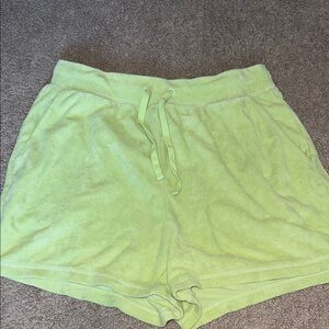 Drawstring Terry Shorts - Old Navy - Lime Green - Medium